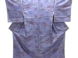 大正ロマン　花模様織出し銘仙着物